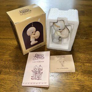 Precious Moments 1987 I'm A Possibility Ornament 111120 Vintage Football Player